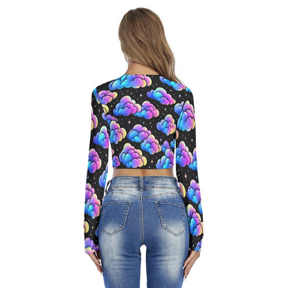 Women's Round Neck Crop Top T-Shirt