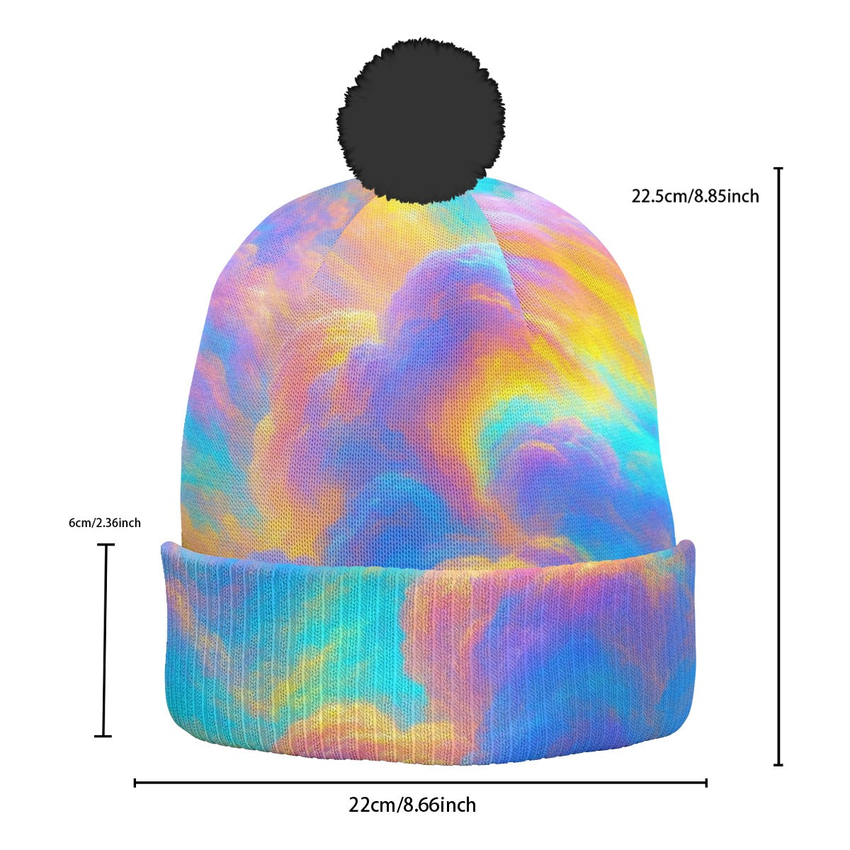 Unisex Knitted Hat With Pom-Pom