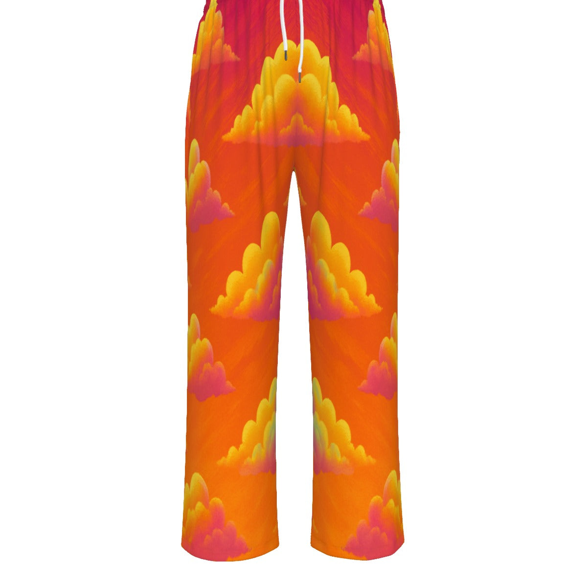 Unisex Knitted Fleece Wide Leg Pants