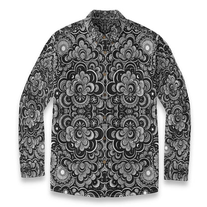 Men's Casual Lapel Long Sleeve Shirt|125GSM Cotton