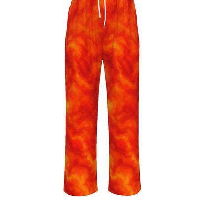 Unisex Knitted Fleece Wide Leg Pants