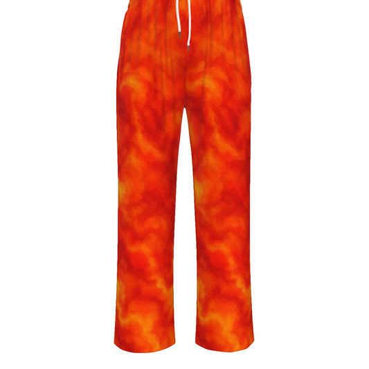 Unisex Knitted Fleece Wide Leg Pants