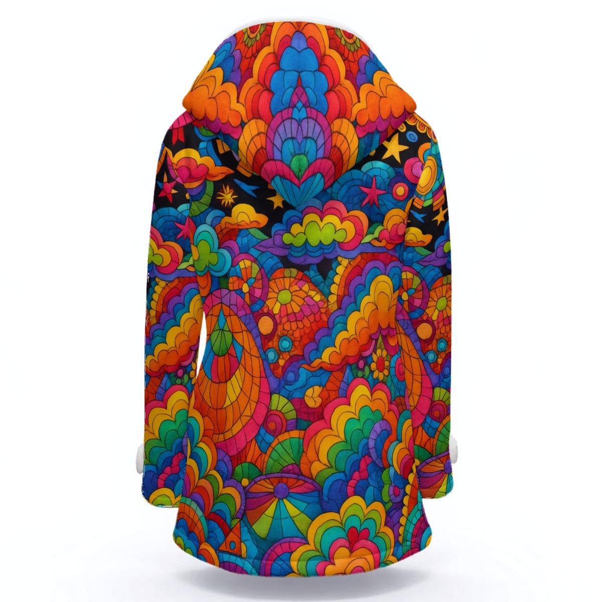 Women's Hooded Double-Breasted Winter Coat With Fleece