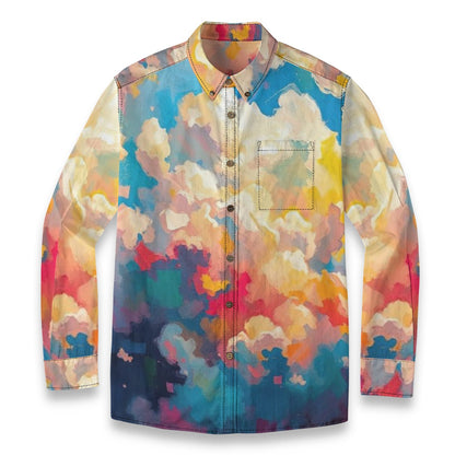 Men's Casual Lapel Long Sleeve Shirt|125GSM Cotton