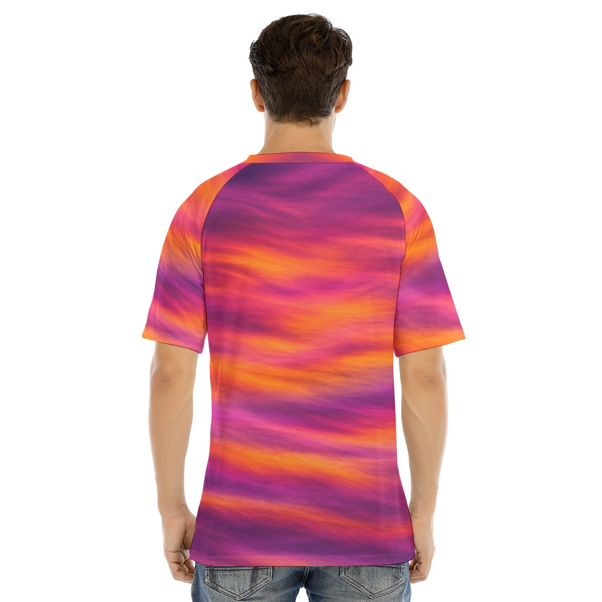 Men's Raglan Sleeve T-shirt With Button Closure