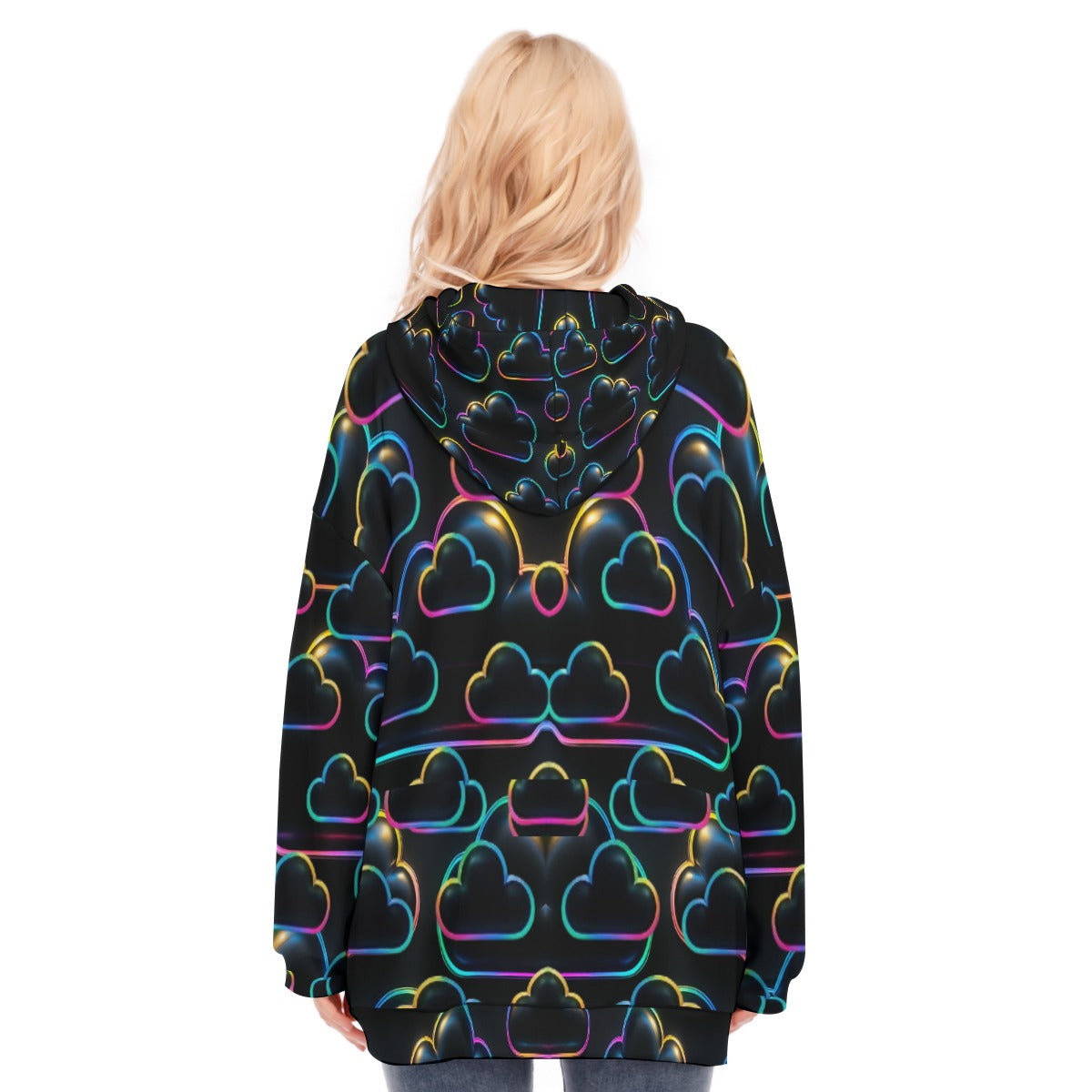 Women's Long Hoodie With Zipper Closure