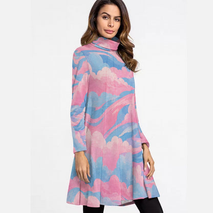 Women's High Neck Dress With Long Sleeve by O’Nimbus – view 2