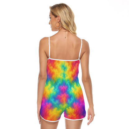 Women's V-neck Cami Romper