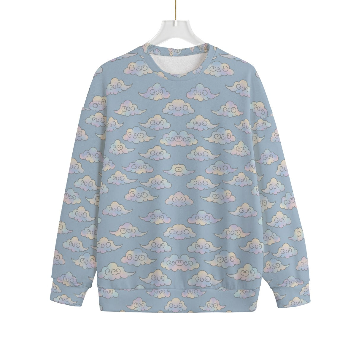 Unisex Drop-shoulder Knitted Fleece Sweater - view 1