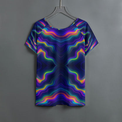 Women's Round Neck T-shirt With Raglan Sleeve