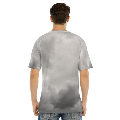 Men's Raglan Sleeve T-shirt With Button Closure