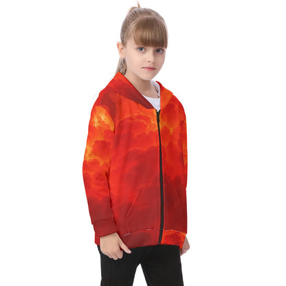 Unisex Kid's Heavy Fleece Zip Up Hoodie