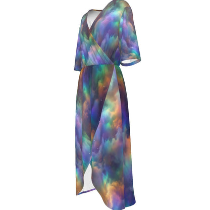 Women's Short Sleeve V-neck Dress
