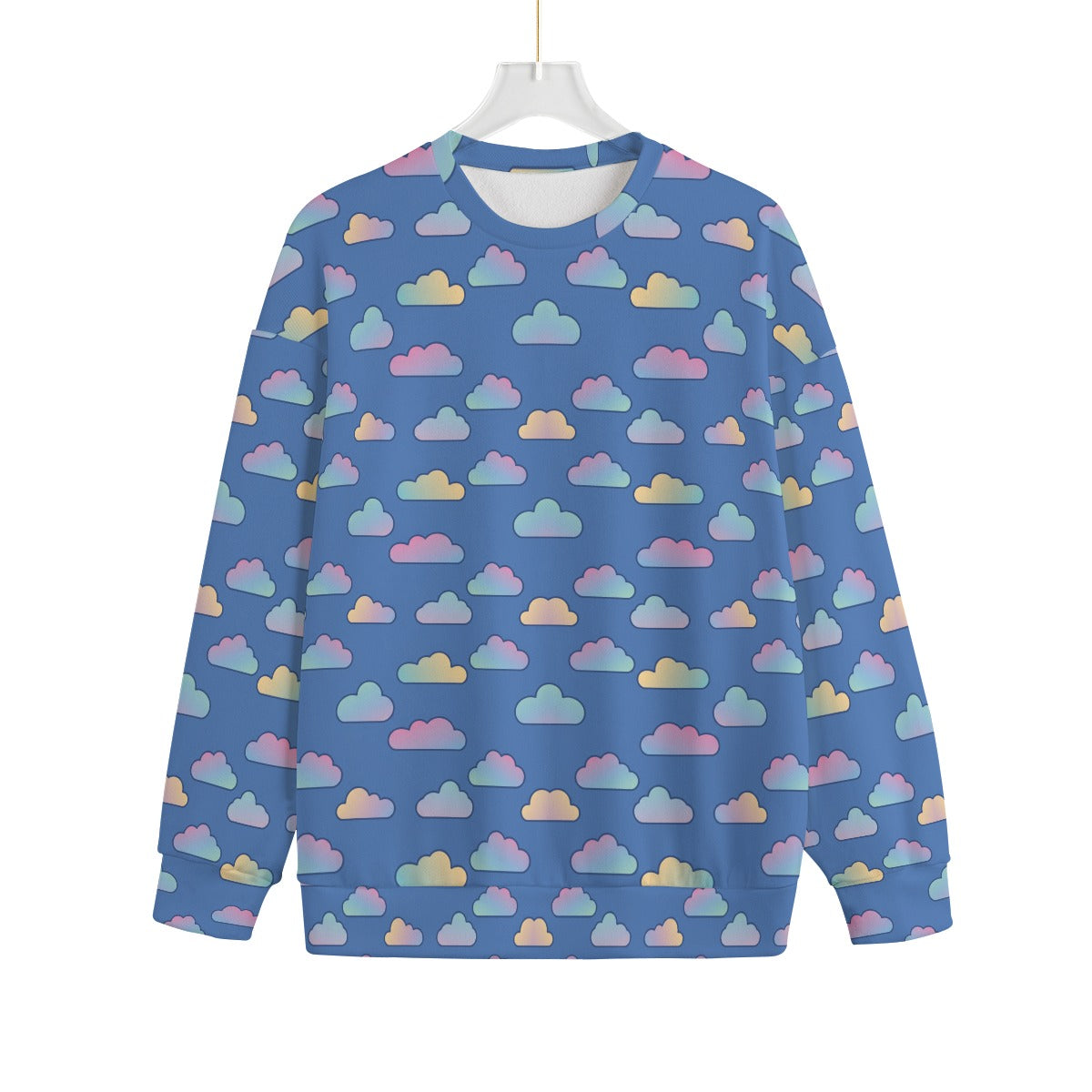 Unisex Drop-shoulder Knitted Fleece Sweater - view 1