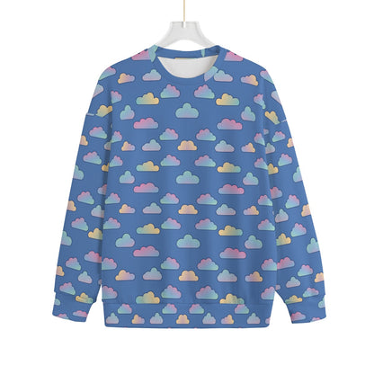 Unisex Drop-shoulder Knitted Fleece Sweater - view 1