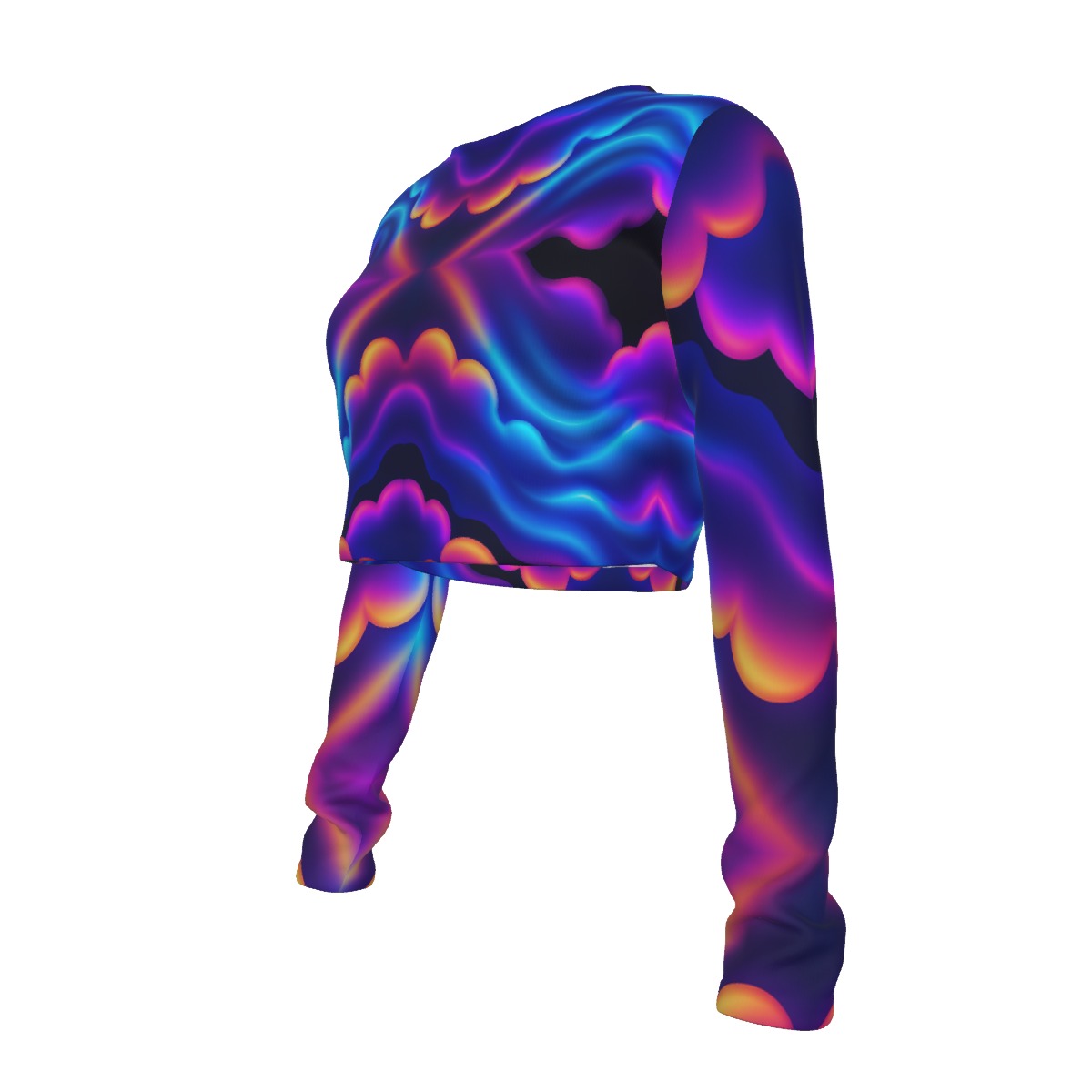 Women's Round Neck Crop Top T-Shirt