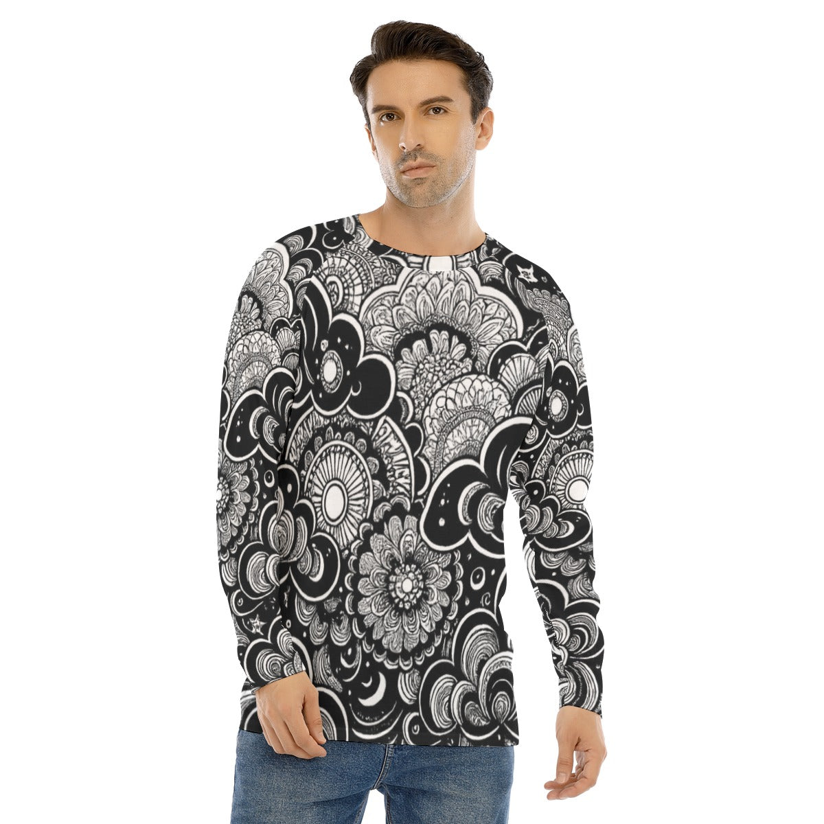 Men's Long Sleeve T-shirt With Raglan Sleeve
