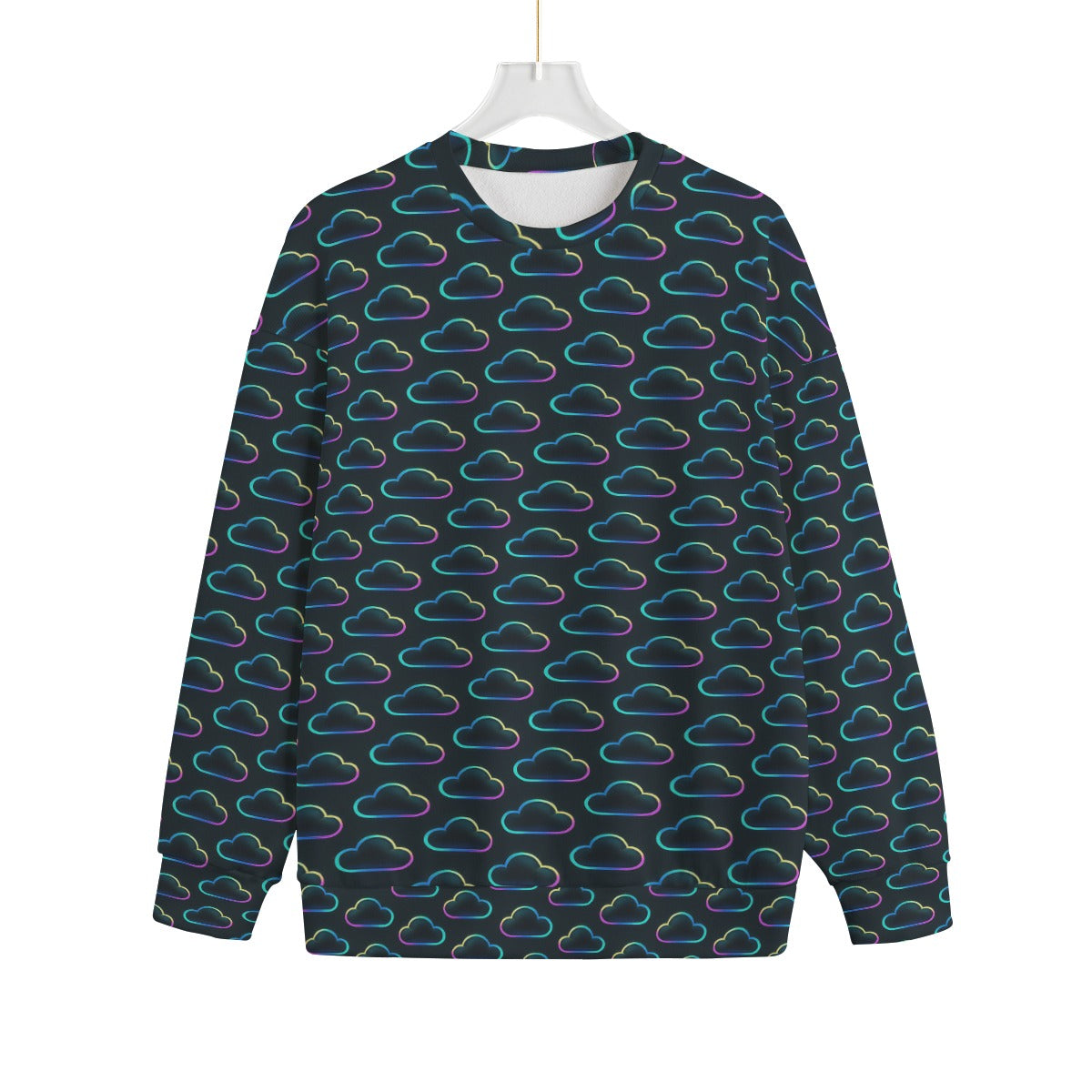Unisex Drop-shoulder Knitted Fleece Sweater - view 1