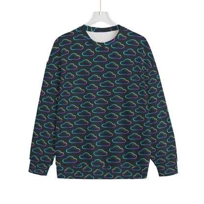 Unisex Drop-shoulder Knitted Fleece Sweater - view 1