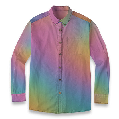 Men's Casual Lapel Long Sleeve Shirt|125GSM Cotton