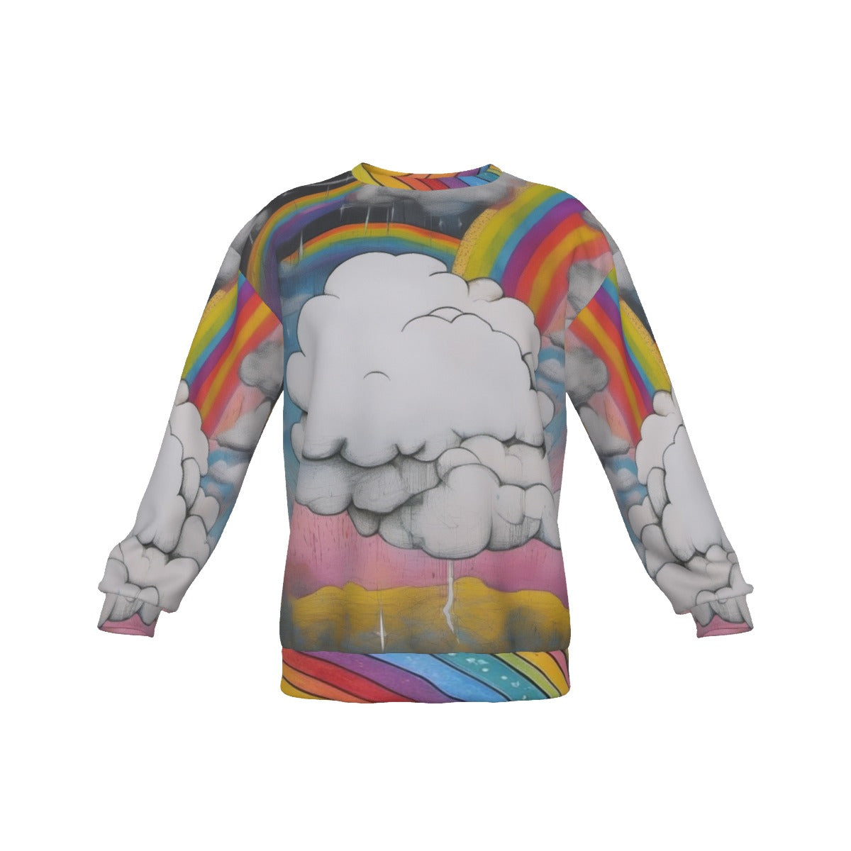Men's Drop Shoulder Round Neck Long-Sleeved Sweatshirt