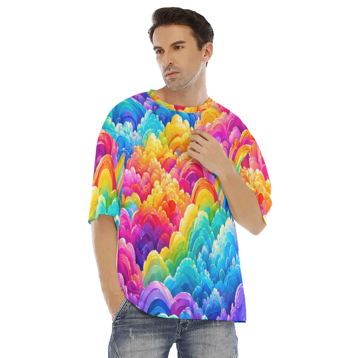 Men's Drop Shoulder T-shirt With Short Sleeve