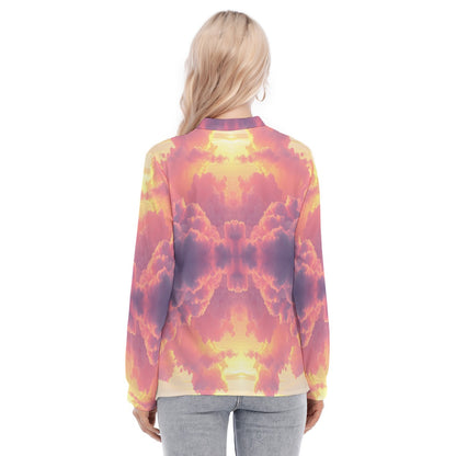 Women's Long Sleeve Blouse With Button Closure