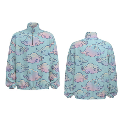 Unisex Turtleneck Zippered Sweatshirt