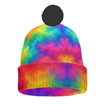 Knitted Hat With Pom-Pom