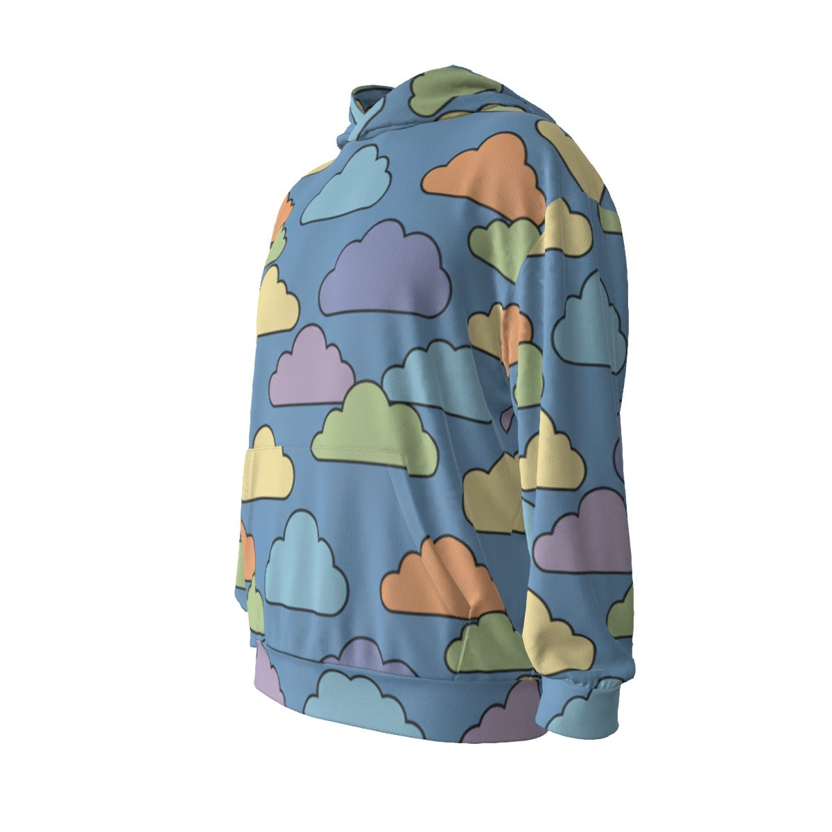 Men's Drop Shoulder Patch Pocket Hoodie