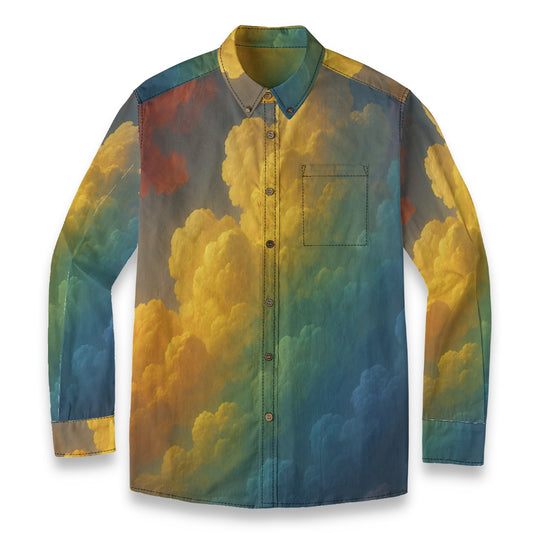 Men's Casual Lapel Long Sleeve Shirt|125GSM Cotton