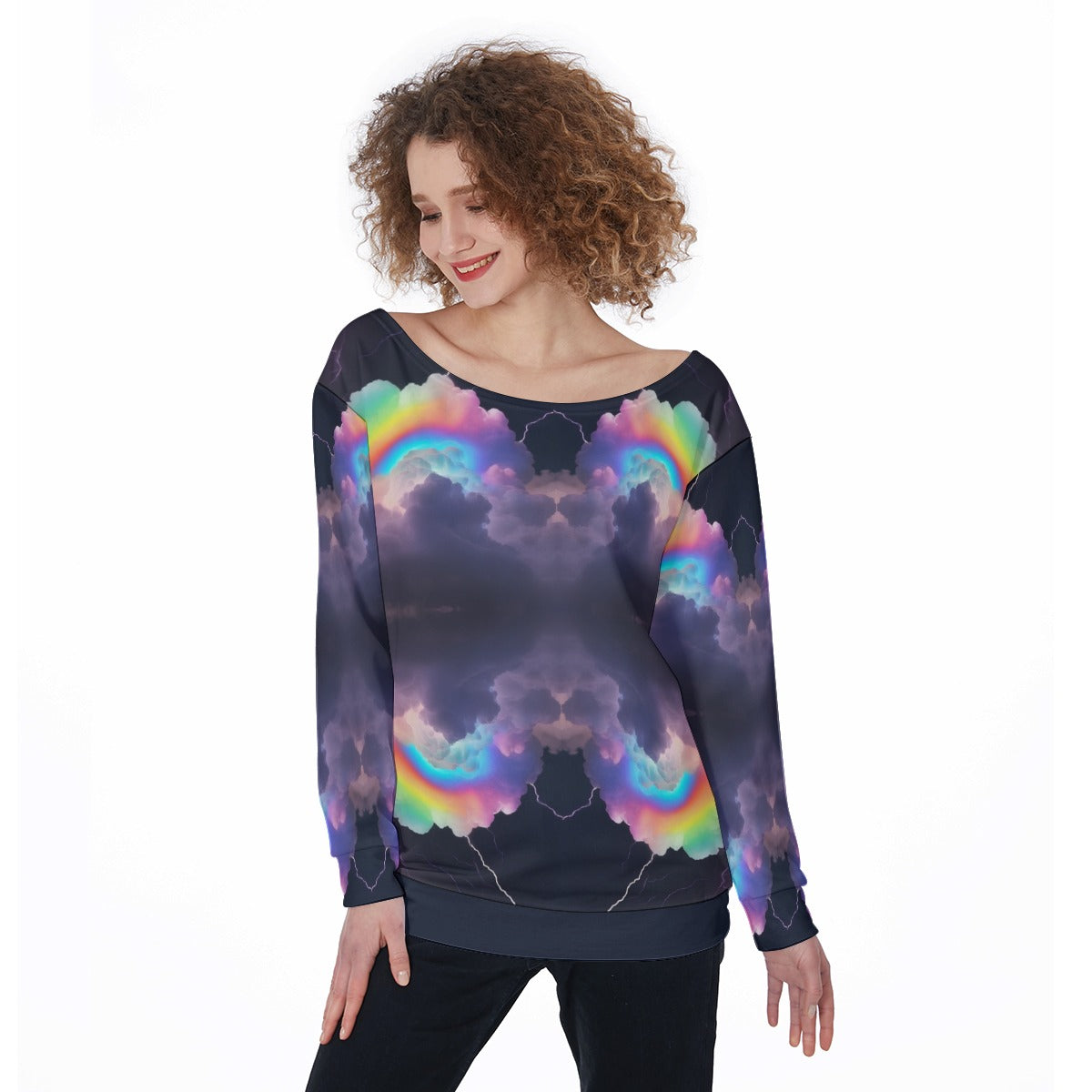 Women's Off-Shoulder Sweatshirt