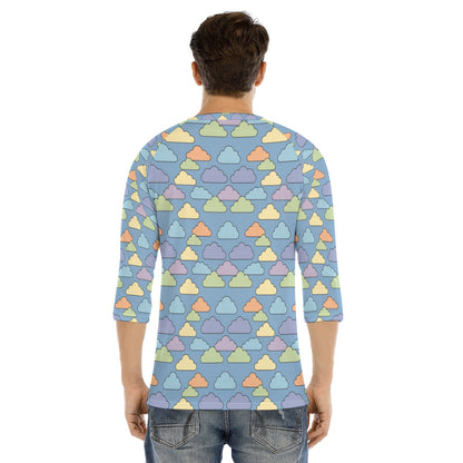 Men's Bracelet Sleeve T-shirt With Button Closure - view 4