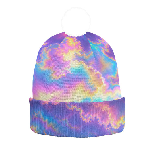 Knitted Hat With Pom-Pom