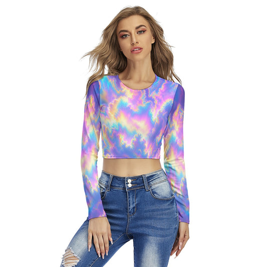 Women's Round Neck Crop Top T-Shirt