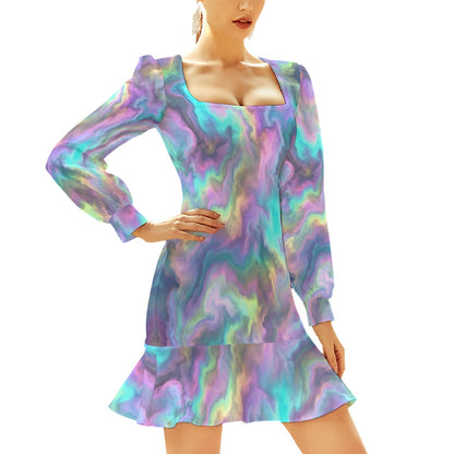 Women's Ruffle Hem Skinny Dress