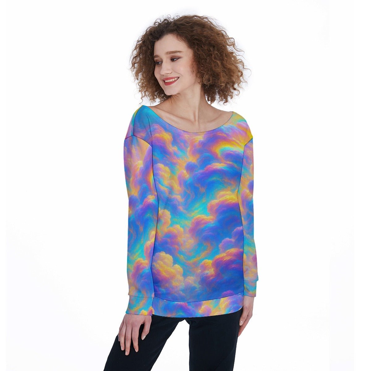 Women's Off-Shoulder Sweatshirt