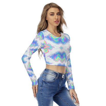 Women's Round Neck Crop Top T-Shirt