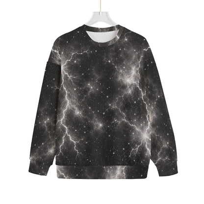 Unisex Drop-shoulder Knitted Fleece Sweater - view 1