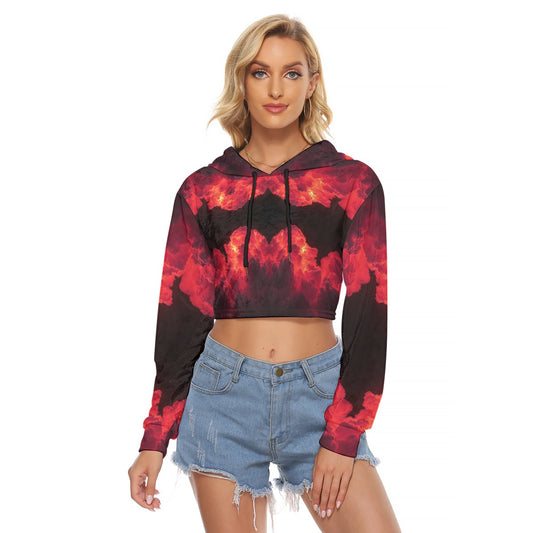 Women's Crop Top Hoodie|Velvet