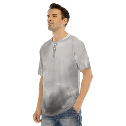 Men's Raglan Sleeve T-shirt With Button Closure