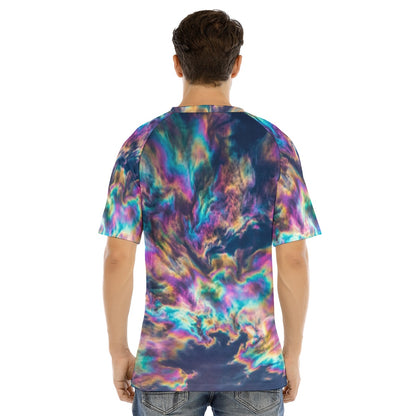 Men's Raglan Sleeve T-shirt With Button Closure