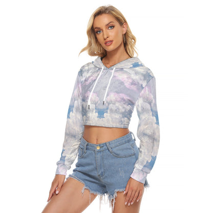 Women's Crop Top Hoodie|Velvet