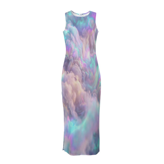 Women's Beach Perspective Chiffon Sleeveless Dress