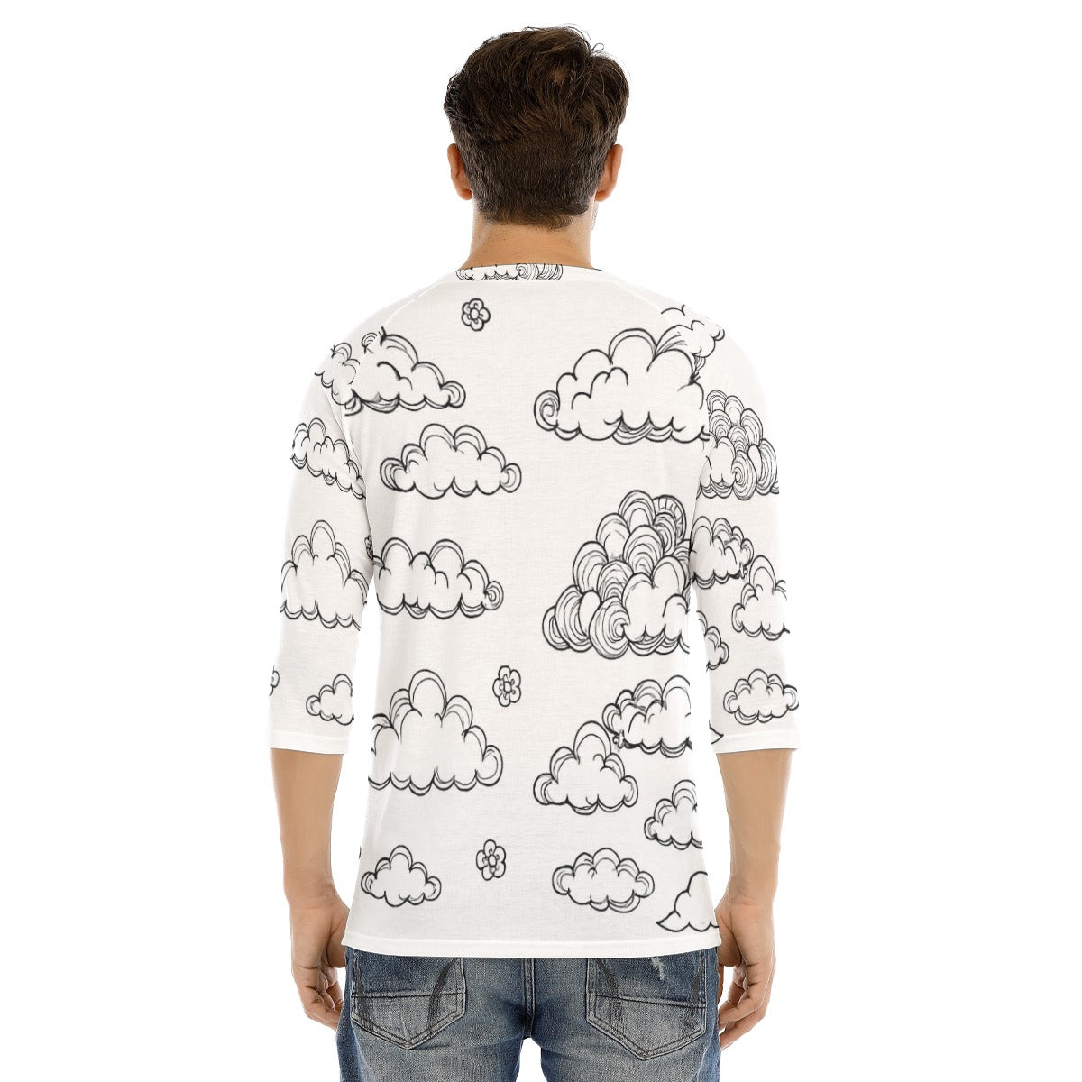 Men's Bracelet Sleeve T-shirt With Button Closure - view 4