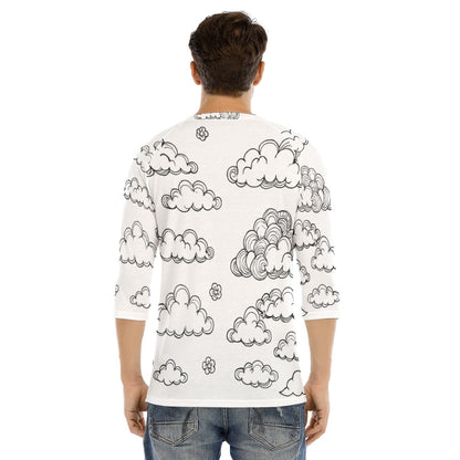 Men's Bracelet Sleeve T-shirt With Button Closure - view 4