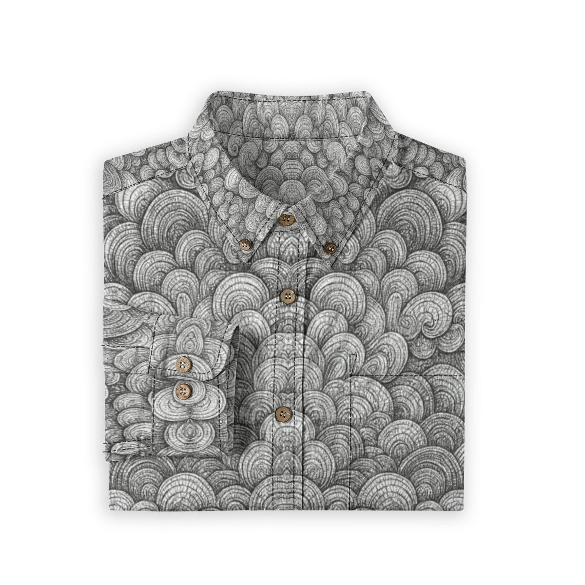 Men's Casual Lapel Long Sleeve Shirt|125GSM Cotton