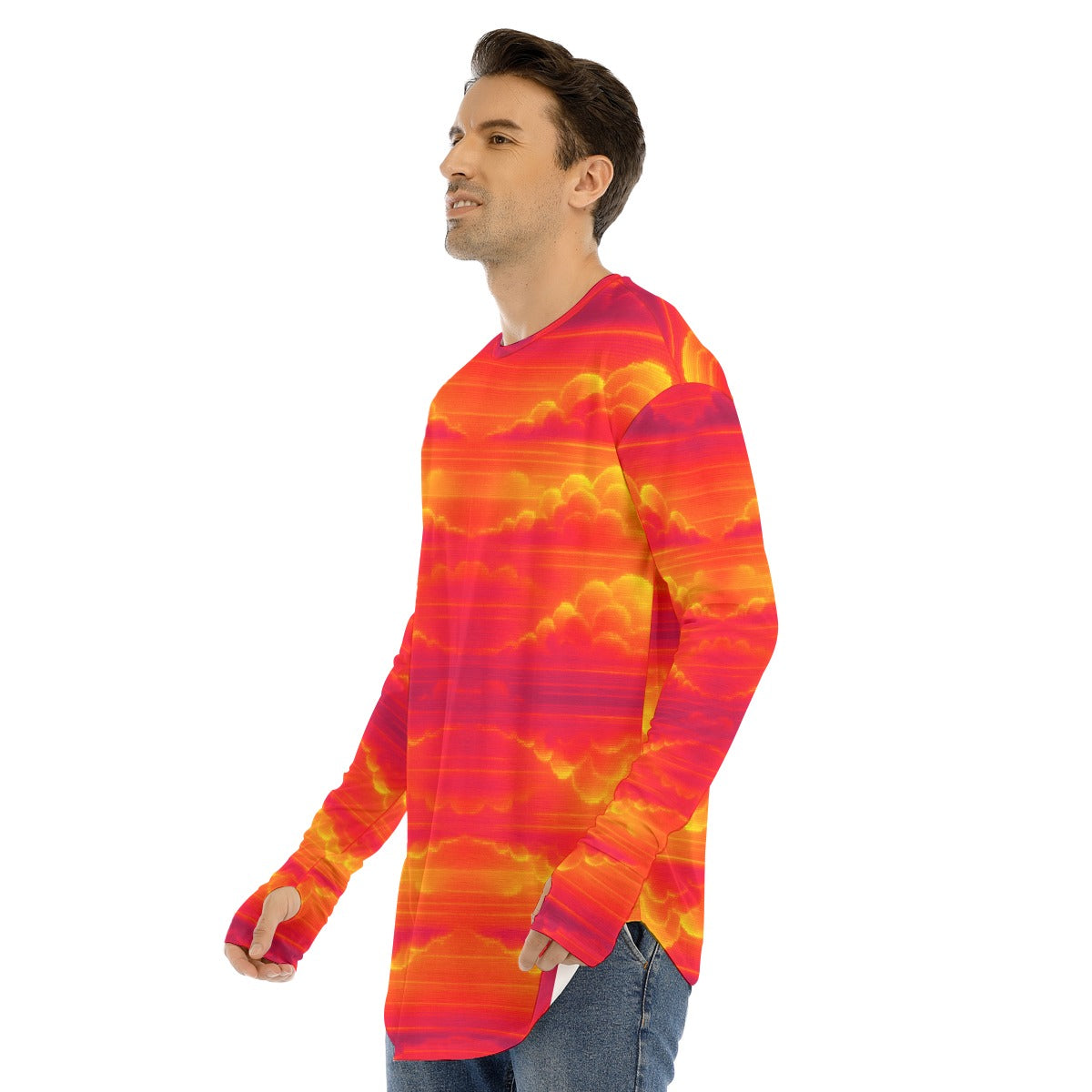 Men's Fingerless Long Sleeve T-shirt
