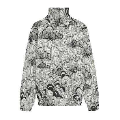 Unisex Turtleneck Knitted Fleece Sweater