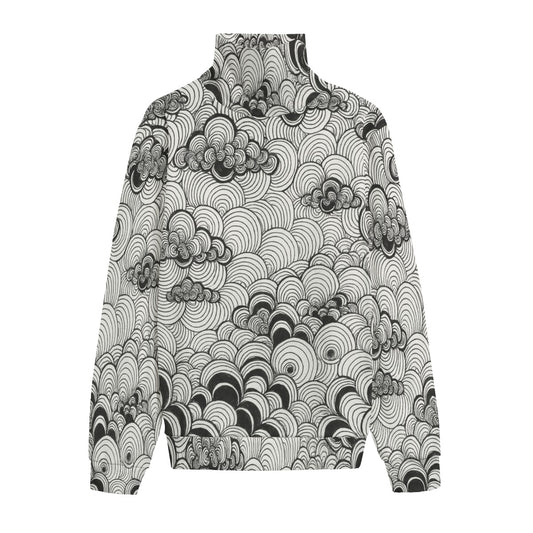 Unisex Turtleneck Knitted Fleece Sweater